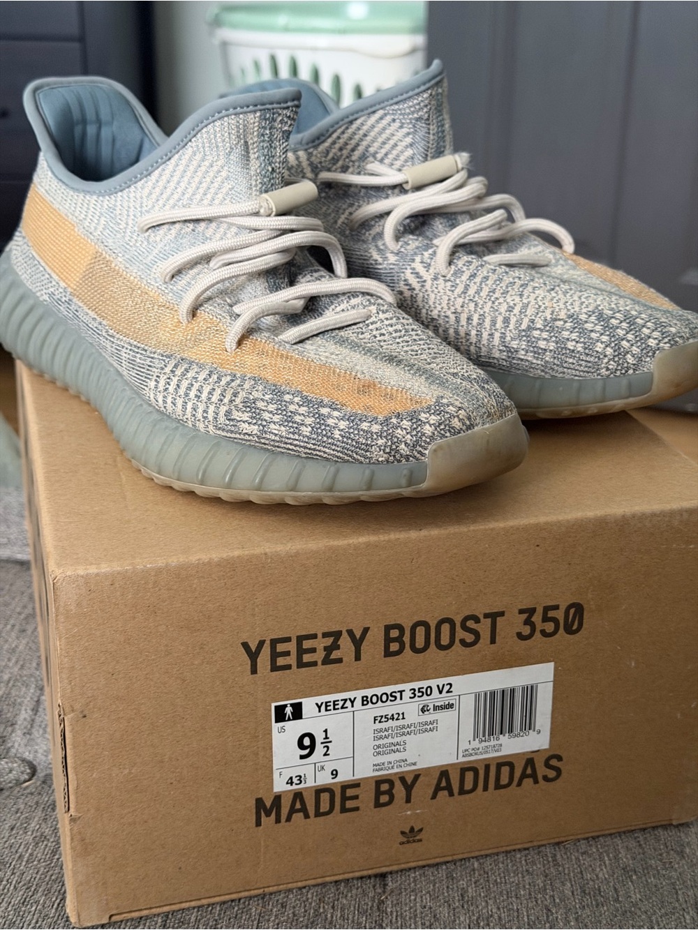 adidas Yeezy Boost 350 V2 — Light Blue & Beige